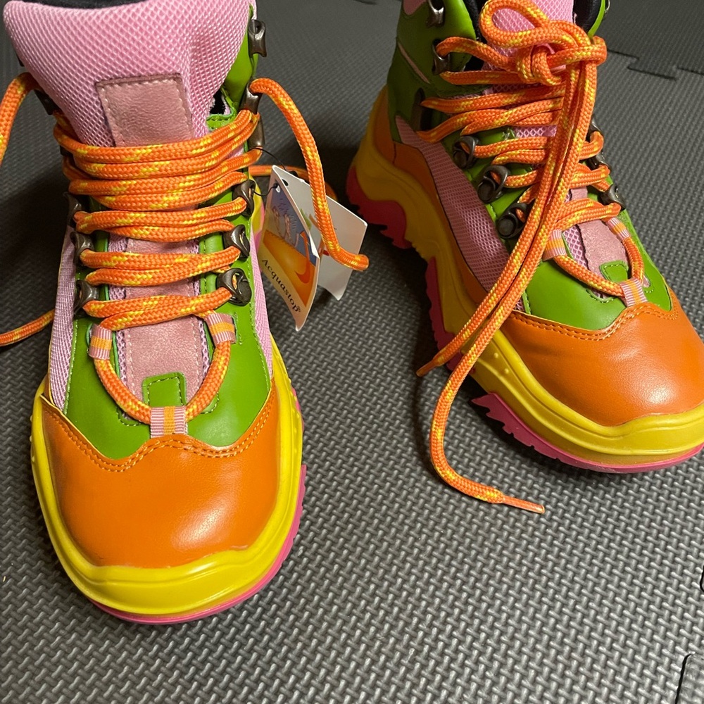 Stella McCartney Kids Colorblock Hiking Boots